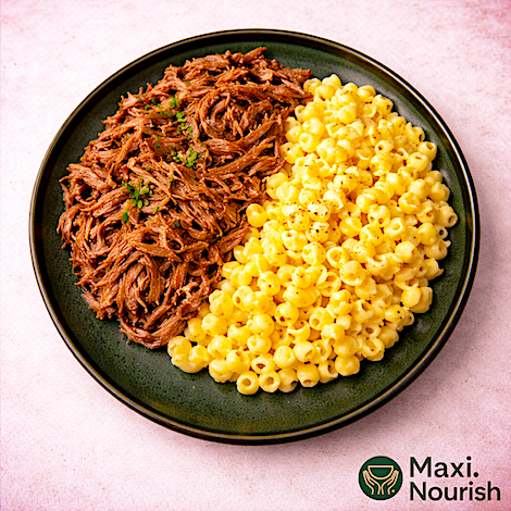 American BBQ Brisket with Mac and Cheese